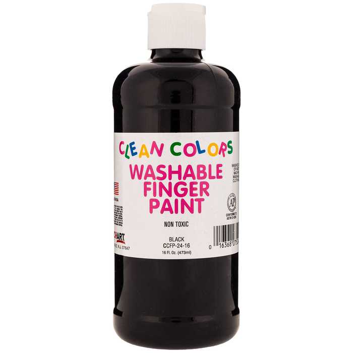 Black Washable Finger Paint 16 Ounce Hobby Lobby 1200617